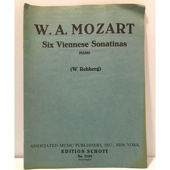 Other - W.A. Mozart Six Viennese Sonatinas Piano Edition Schott Associated Music England